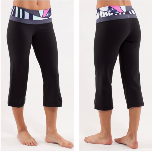 Reversible Groove Crop Yoga Pilates Workout Leggings Capris Lounge Pants - Picture 15 of 15